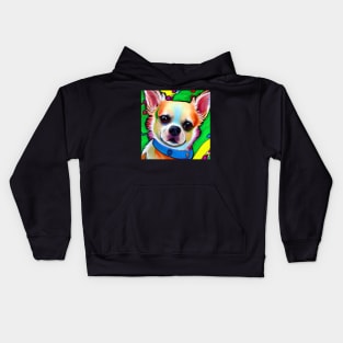 Chihuahua Dog Rainbow Painting Kids Hoodie